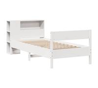 vidaXL Bookcase Bed without Mattress Bed White Small Single Solid Wood Pine