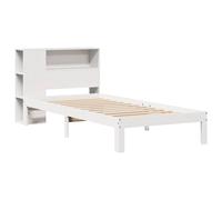 Bookcase Bed without Mattress White Small Single Solid Wood Pine vidaXL