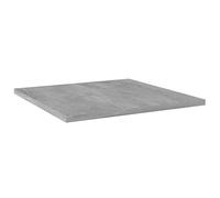 Bookcase Boards 4 Pieces Concrete Grey 40 x 40 x 1.5 cm Wood Material Wall Shelf Storage Shelf for Living Room Office Study Space Saving and Robust