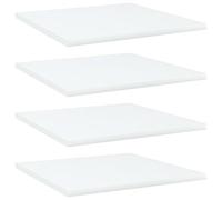 Bookcase Boards Pack of 4 White 40 x 40 x 1.5 cm Wood Material Shelf Shelf Wall Shelf Storage Tidy Living Room Office Compact