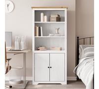 Bookcase BODO White and Brown 80x40x172 cm Solid Wood Pine Berkfield Home Brown One Size