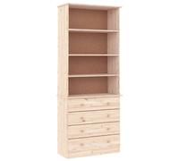 Vidaxl Bookcase With Drawers Alta 77X35X186.5 Cm Solid Wood Pine