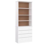 Bookcase Book Shelf Display Cabinet with Drawers ALTA Solid Wood Pine vidaXL