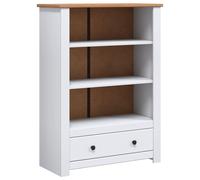 vidaXL Solid Pine Wood White Bookcase Panama Range Bookshelf Display Highboard