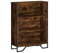 vidaXL 3 Shelf Brown Oak Bookcase - Size: 106 x 31 x 50cm - Wilko