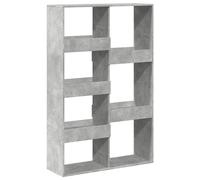 Bookcase Bookshelf Rack Storage Cabinet Concrete Grey Engineered Wood vidaXL