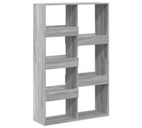 Bookcase Bookshelf Rack Storage Cabinet Grey Sonoma Engineered Wood vidaXL