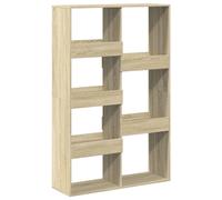 Bookcase Bookshelf Rack Storage Cabinet Sonoma Oak Engineered Wood vidaXL