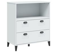 vidaXL Bookcase Bookshelf Side Cabinet Storage Book Rack White Engineered Wood