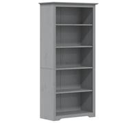 vidaXL Bookcase Bookshelf Sideboard Cabinet BODO Brown Solid Wood Pine 5-Tier