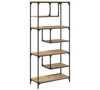 vidaXL Bookcase Black oak Engineered wood