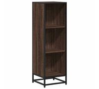 vidaXL Bookcase Bookshelf Rack Storage Cabinet Black Engineered Wood and Metal