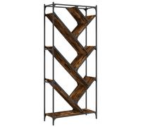 Bookcase Bookshelf Storage Shelf Side Cabinet Engineered Wood and Metal vidaXL