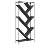 Bookcase Bookshelf Storage Shelf Side Cabinet Engineered Wood and Metal vidaXL
