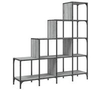 Bookcase Bookshelf Storage Shelf Side Cabinet Engineered Wood and Metal vidaXL