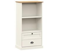(white) vidaXL Bookcase Bookshelf Storage Shelf Storage Rack VIGO Solid Wood Pine