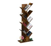 Bookcase Bookshelf Tree Media Storage Lounge Office Shelf 9 Tier 138x51x25 cm