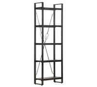Vidaxl 5-tier Bookcase 60X30X180 Cm Solid Mango Wood, Brown
