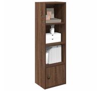 Bookcase Brown Oak Engineered Wood 31x24x102cm Storage Cabinet Adjustable -3pcs.