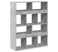 Bookcase Concrete Grey 100x33x125.5 cm Engineered Wood vidaXL