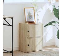 Bookcase Display Unit Organiser Storage Cabinet Bookshelf Engineered Wood vidaXL