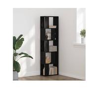 Bookcase Engineered Wood Black Oak 45x23.5x162.5cm 5 Shelves Minimal Slim Sturdy