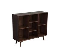Bookcase Floor-Standing Bookshelf Display Cabinet Storage Rack Multi-functional Simple Modern Walnut Design for Living Room and Home