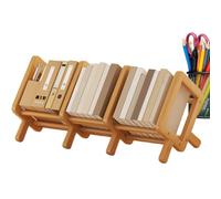 Bookcase for Desk, Table Bookcase, Extendable Wooden Book Stand, Decorative Storage for Living Room, Office, Children's Room, Corner