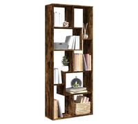 Bookcase Freestanding Smoked Oak Engineered Wood 67x25x161.5cm Modern 8 Shelves