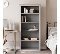 Bookcase Grey 82x40x173cm 5-Shelf Engineered Wood Modern Minimalist Storage Unit