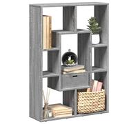 Bookcase Grey Sonoma 63x20x90 cm Engineered Wood Berkfield Home Grey One Size
