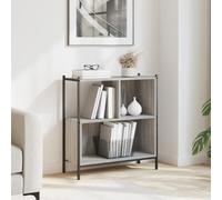 Bookcase Grey Sonoma 72x28x77.5cm Engineered Wood & Powder-Coated Steel Sturdy.