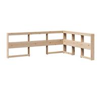 Bookcase Headboard Bedroom Back Headboard L-Shaped Solid Wood Pine vidaXL