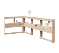 Bookcase Headboard Bedroom Back Headboard L-Shaped Solid Wood Pine vidaXL UK