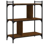 (smoked oak, 76 x 32 x 192 cm) vidaXL Bookcase Office 6-Tier Book Shelf Rack Storage Cabinet Engineered Wood