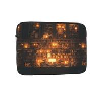 Bookcase Patterned Laptop Sleeve 12 Inch Shockproof for Slim Protective Notebook Computer Bag Briefcase