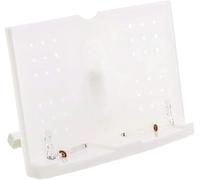 Bookcase Plastic File Stand Reading Stand Portable Tilting Student Sitting Adjustable Bookcase (Color: Blue)(White)