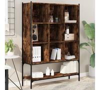 Bookcase With 9 Compartment Cupboard Cabinet Storage Shelving Display Wood Shelf