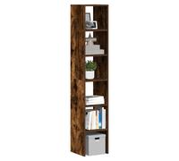 (smoked oak, 2 pcs) vidaXL Bookcases Stackable Bookshelf Storage Shelf Book Stand Engineered Wood