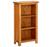 vidaXL Solid Oak Wood Bookcase Wooden Book Display Storage Shelf Furniture
