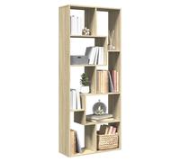 Bookcase Sonoma Oak 67x25x161.5 cm Engineered Wood 8 Adjustable Shelves Modern.