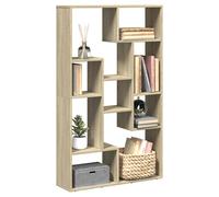 Bookcase Sonoma Oak 72x20x120.5cm Engineered Wood 8 Compartments Geometric Shelf