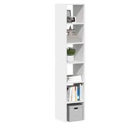 (white, 2 pcs) vidaXL Bookcases Stackable Bookshelf Storage Shelf Book Stand Engineered Wood