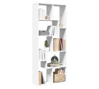 Bookcase White Engineered Wood 67x25x161.5cm 8-Shelf Modern Freestanding UnitPro