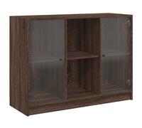 Bookcase with Doors Bookshelf Book Rack Storage Cabinet Engineered Wood vidaXL