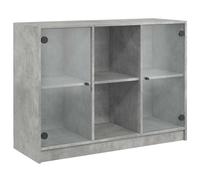 Bookcase with Doors Bookshelf Book Rack Storage Cabinet Engineered Wood vidaXL