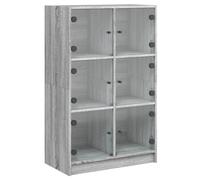 Bookcase with Doors Bookshelf Storage Rack Cabinet Engineered Wood vidaXL