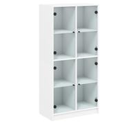 Bookcase with Doors Bookshelf Storage Rack Cabinet Engineered Wood vidaXL