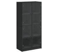 Bookcase with Doors Bookshelf Storage Rack Cabinet Engineered Wood vidaXL