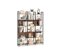 Bookcase with six shelves and industrial style